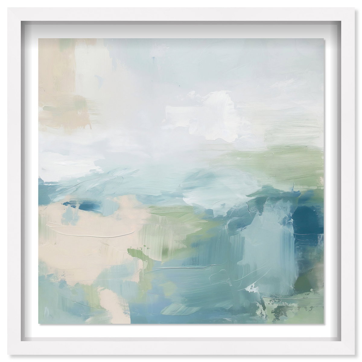 Turquoise Echoes I (Diamond Dust), Art by Oliver Gal,  12x12 View 1