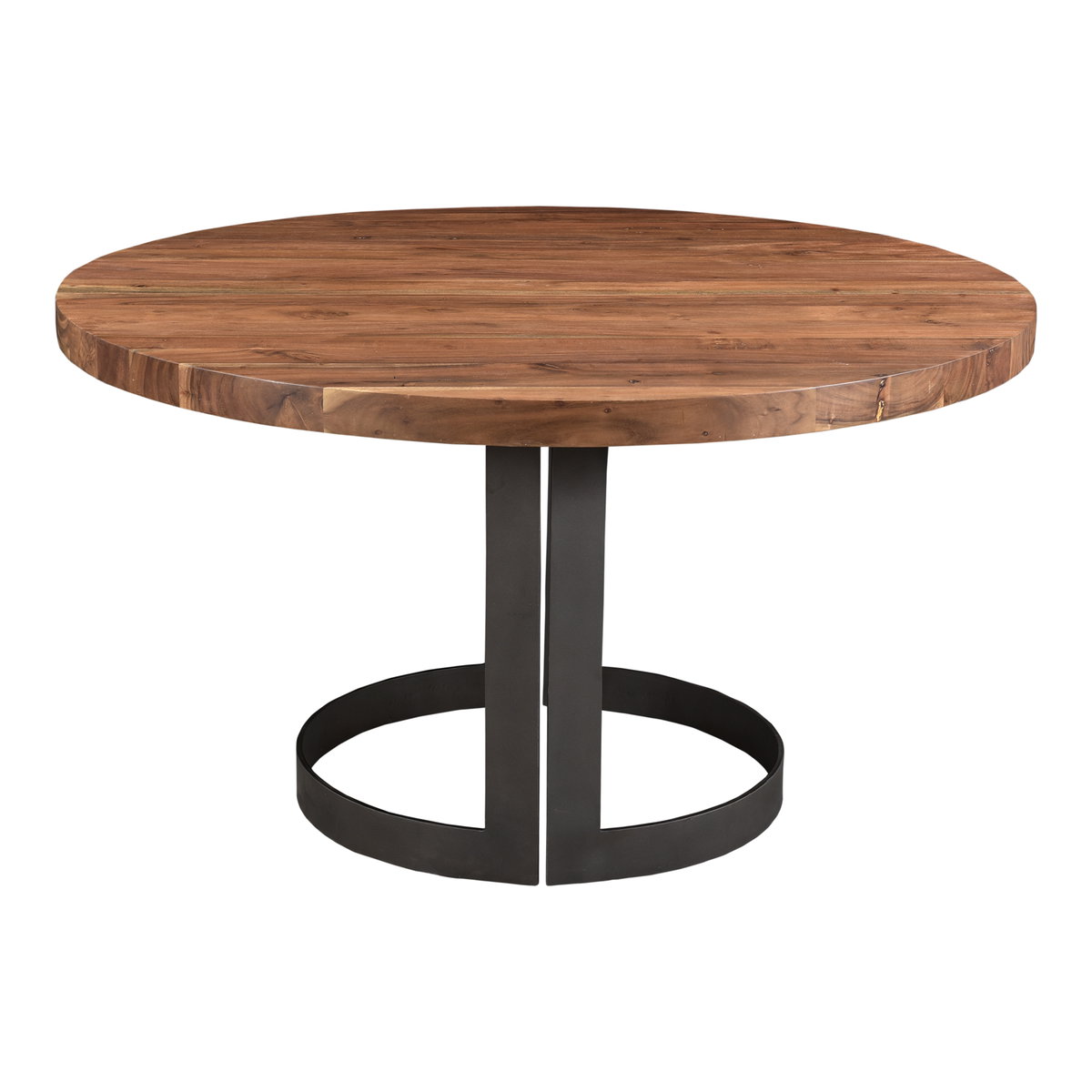 Bent Round Dining Table 54in Brown, by Moe's Home, 54" width x 30" height x 54" depth View 6