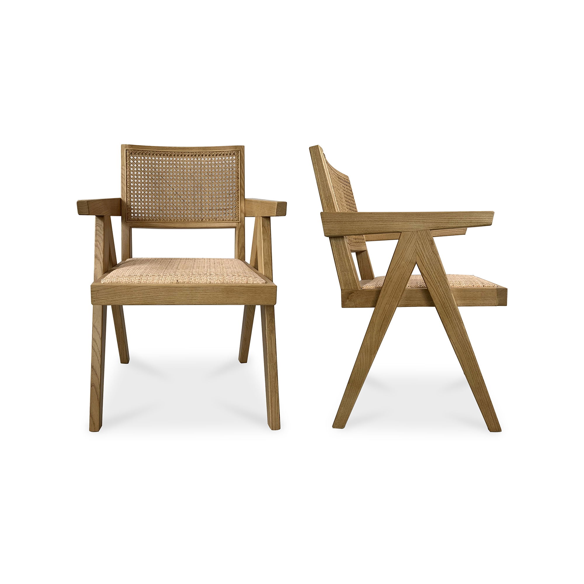 Takashi Chair Natural - Set Of Two, Dining Chair by Moe's Home, 20.1" width x 33" height x 20" depth View 1