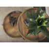 Marquisa (Set of 2)  Light Brown Wood with Black Metal Base Nesting Side Tables thumbnail 4
