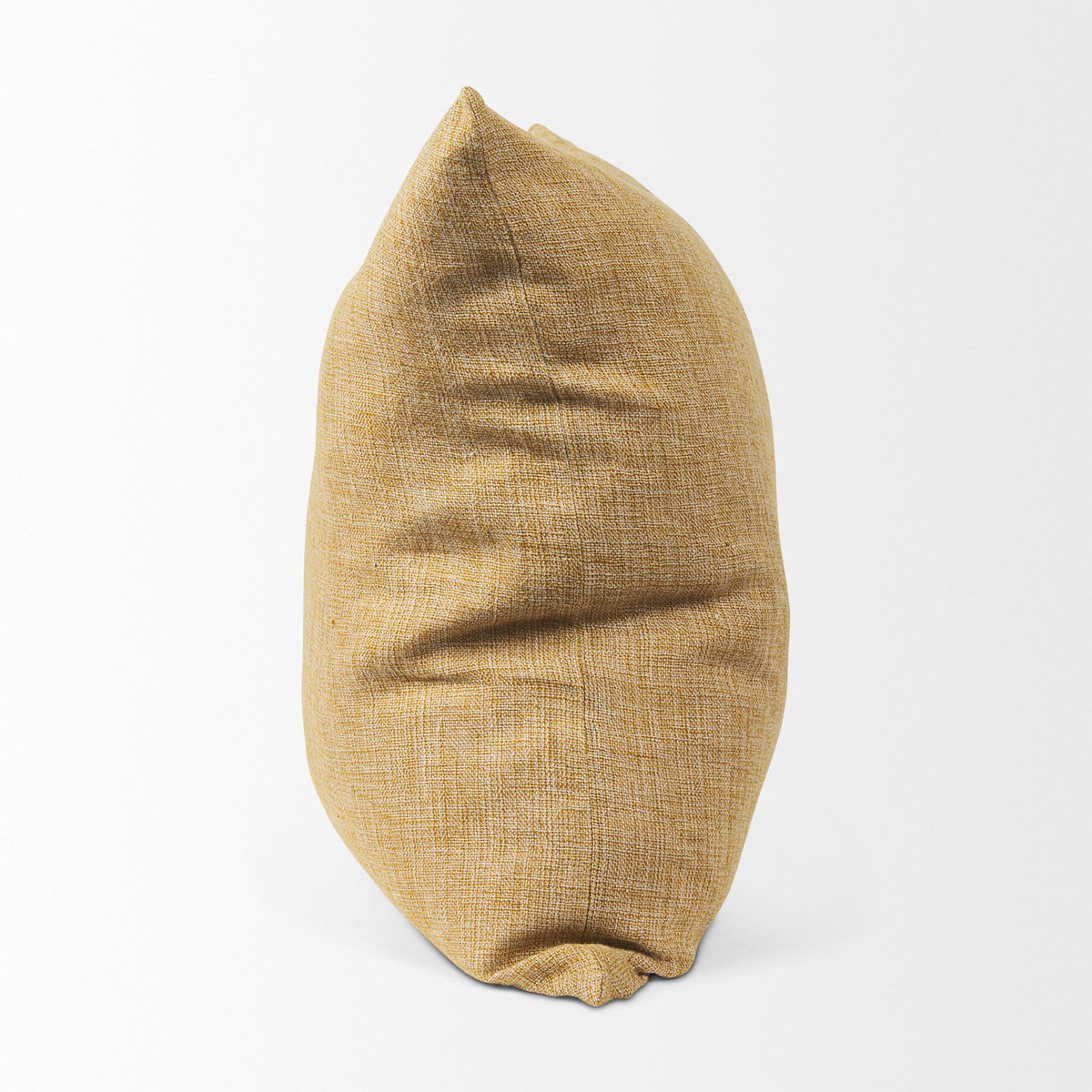 Jacklyn 22x22 Mustard Linen Square Decorative Pillow Cover, by Mercana, 22" length x 22" width x 0.2" height View 5
