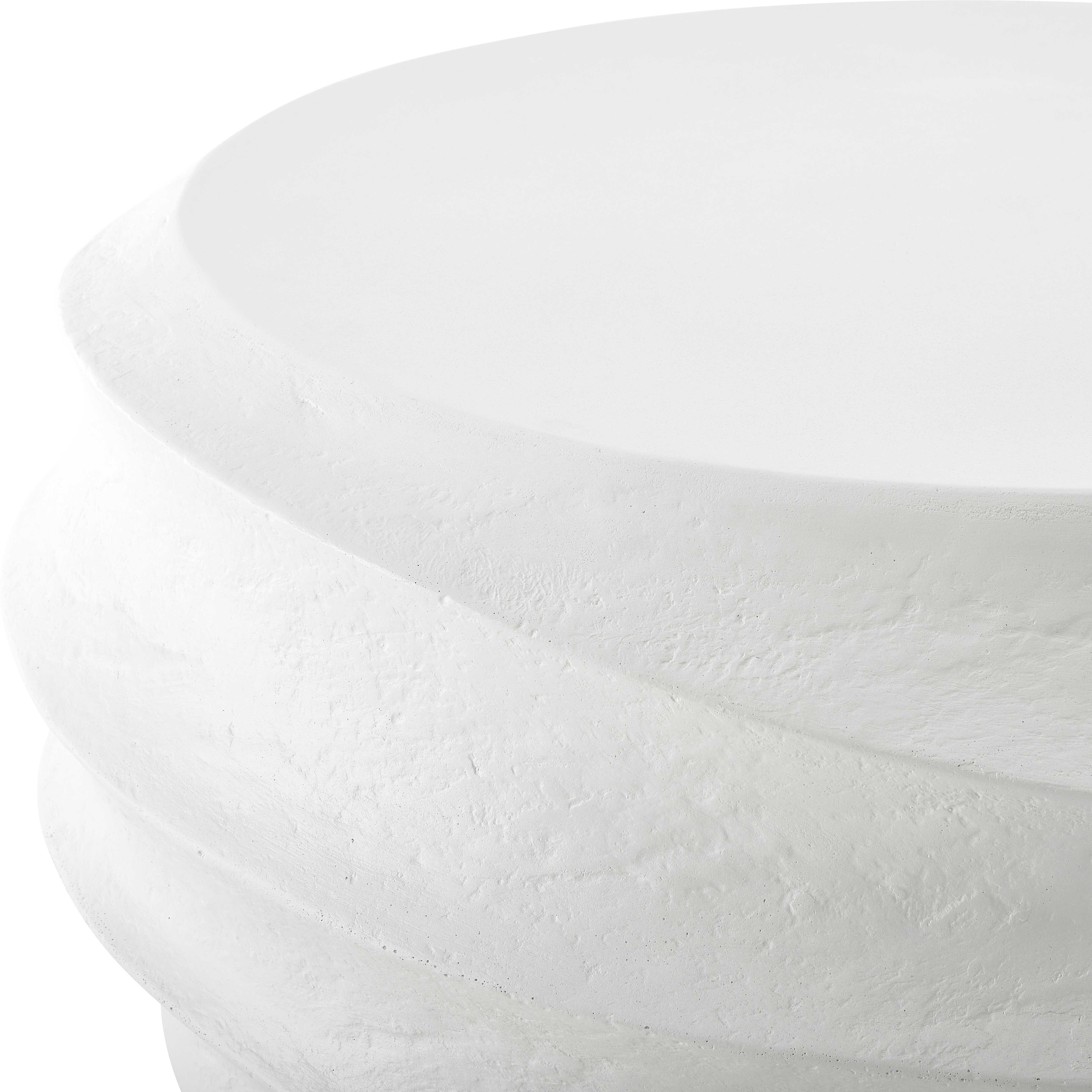 Winded Outdoor White Coffee Table large image 