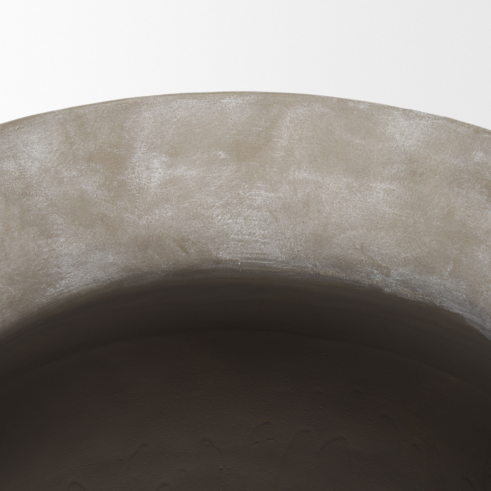Utari Short Gray Brown with White Detailing Ceramic Floor Vase large image 
