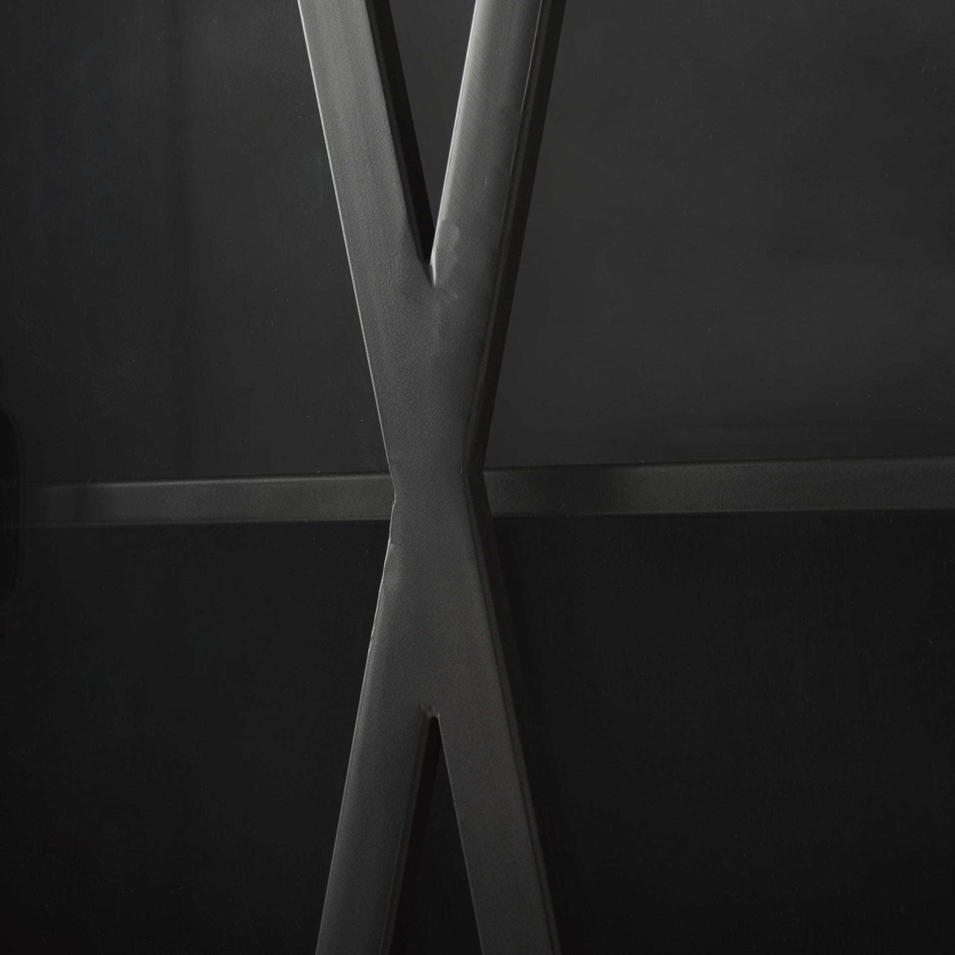 Poppy II 73.8' H Black Metal With Glass Door Display Cabinet, Cabinets & Sideboard by Mercana, 37.75" length x 15" width x 74" height View 7