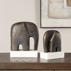 Timeless Tusk Bronze Sculptures Set/2, Decorative by Uttermost, 7.4" width x 9.06" height x 3.94" depth thumbnail 2