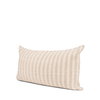 Jace 16x28 Cream with Beige Stripe Lumbar Decorative Pillow Cover, by Mercana, 14" length x 26" width x 0.2" height thumbnail 1