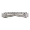 Rue Classic L Modular Sectional Flecked Grey, Sectional Sofa by Moe's Home, 136.2" width x 23.6" height x 136.2" depth thumbnail 1