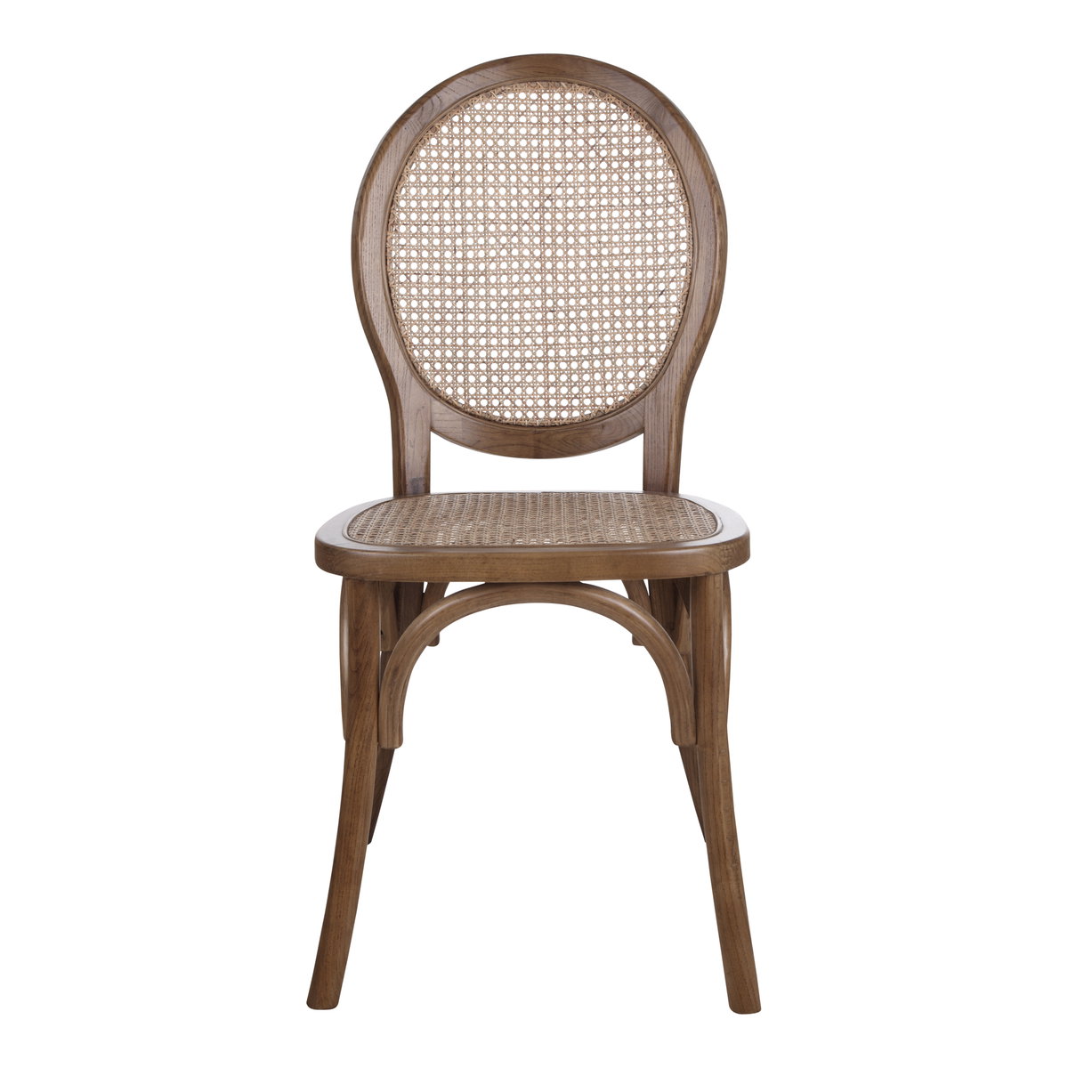 Rivalto Dining Chair Brown - Set Of Two, by Moe's Home, 17.7" width x 37" height x 16.5" depth View 3