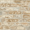 Stuccoed Brick Brown Peel & Stick Wallpaper, by York Wall, 16'6" length x 1'8.5" width x 0.02" depth thumbnail