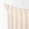Jace 14x26 Cream with Beige Stripe Lumbar Decorative Pillow Cover, by Mercana, 14" length x 26" width x 0.2" height thumbnail 9