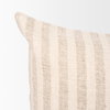 Jace 16x28 Cream with Beige Stripe Lumbar Decorative Pillow Cover, by Mercana, 14" length x 26" width x 0.2" height thumbnail 9