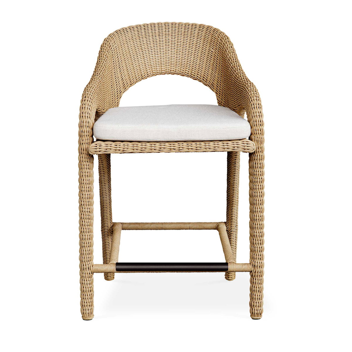 Kavali Outdoor Wicker Counter Stool, Outdoor Stool by Uttermost, 1'11.5" width x 3'2.5" height x 2'1.5" depth View 1