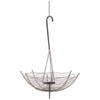 Rihanna III Large Black Metal Umbrella Candle Holder Lantern, Lighting by Mercana, 42" length x 18.9" width x 42.13" height thumbnail 1