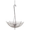 Rihanna III Large Black Metal Umbrella Candle Holder Lantern, Lighting by Mercana, 42" length x 18.9" width x 42.13" height thumbnail 1