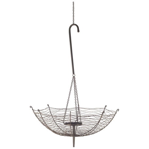 Rihanna III Large Black Metal Umbrella Candle Holder Lantern