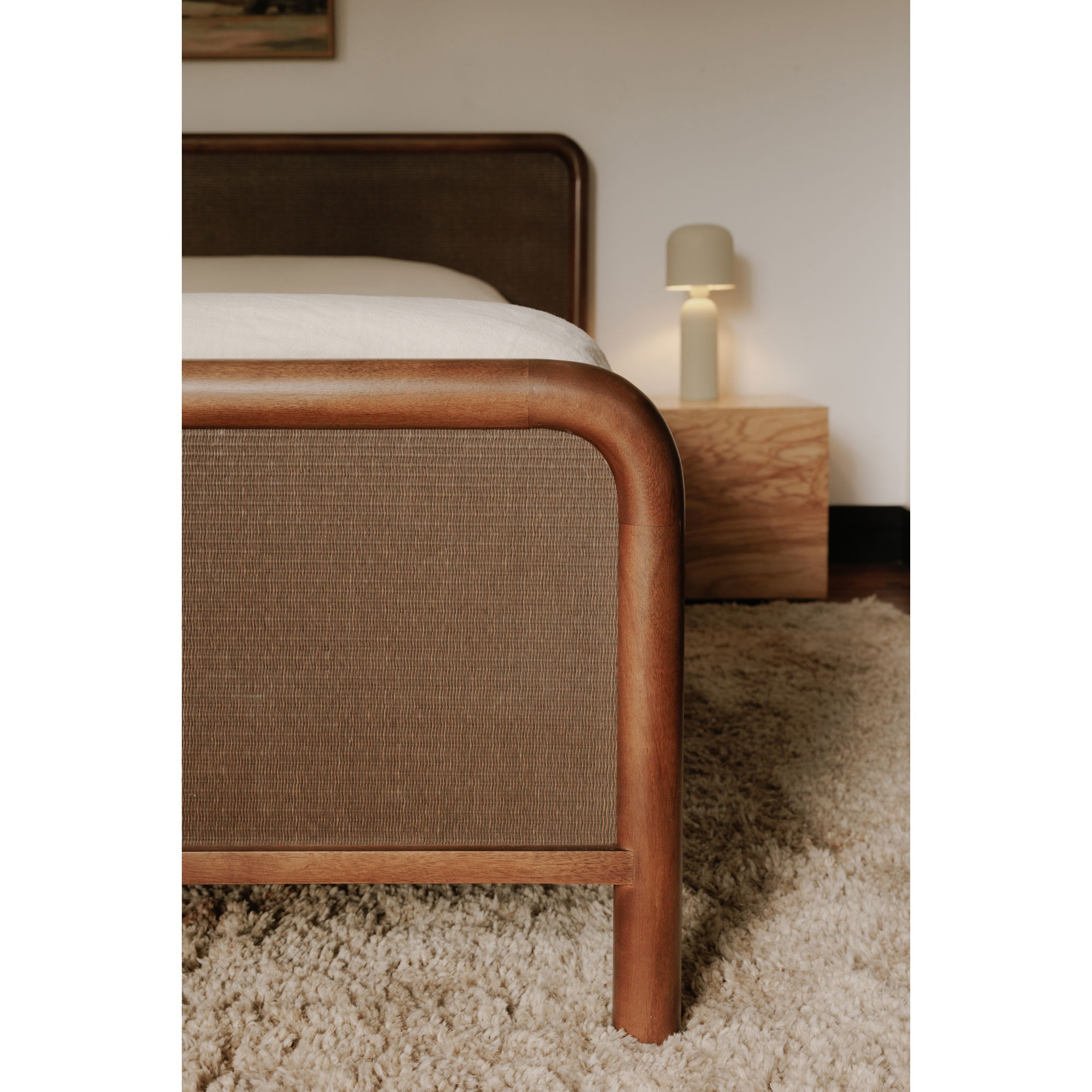 Rye Queen Bed Warm Brown large image 