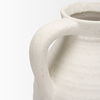Tyrus Large Textured Matte White with Speckling Ceramic Vase, by Mercana, 9.44" length x 9.05" width x 15.35" height thumbnail 11