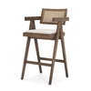 Indie Low Back 29.5in Seat Bar Stool | Medium Brown, Counter & Bar Stool by Mercana, 21.25" length x 21.5" width x 41.75" height thumbnail 1