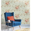 Parrots with Floral Bouquets Blue Wallpaper, by York Wall, 27' length x 2'3" width x 0.02" depth thumbnail 2