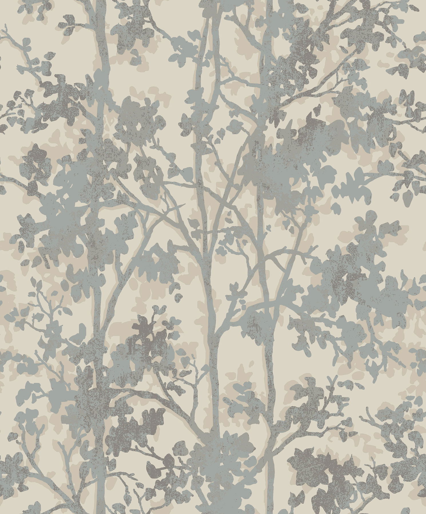 Shimmering Foliage Cream & Silver Wallpaper large image 