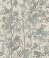 Shimmering Foliage Cream & Silver Wallpaper thumbnail 0