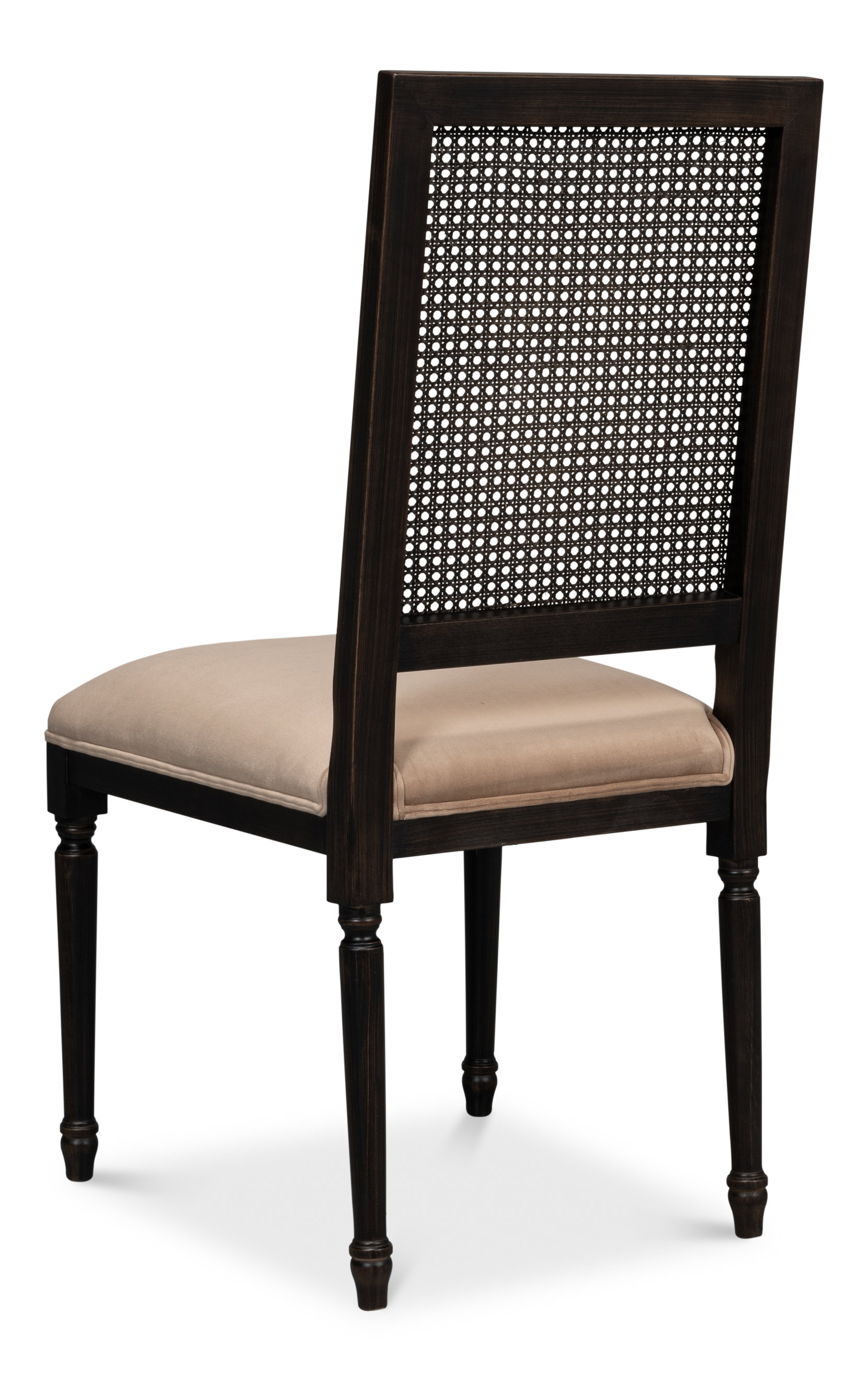 Cane Back Side Chair, Nero, Toffee, Dining Chair by Sarreid, 20" length x 20" width x 40" height View 11