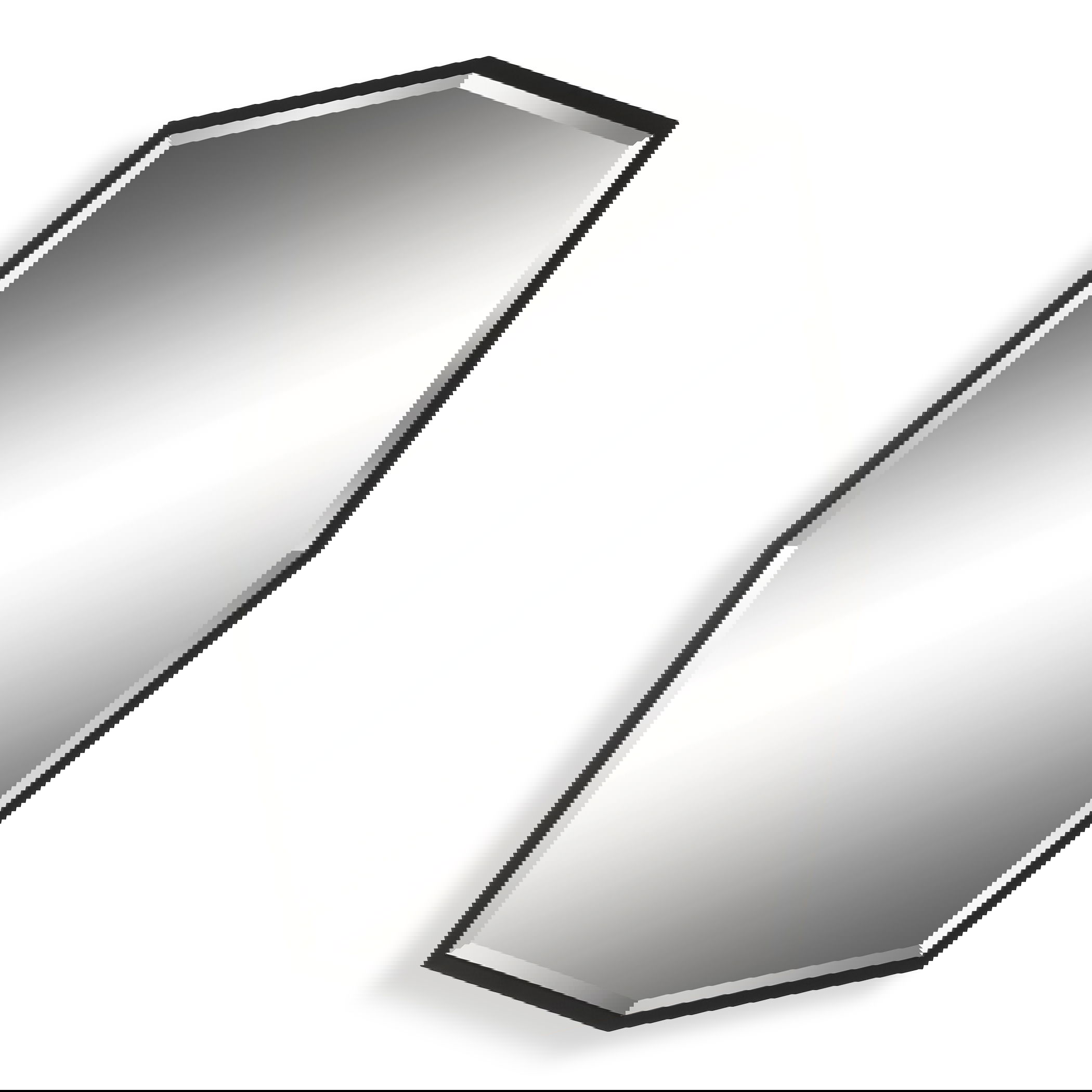 Facet Octagonal Iron Mirror large image 