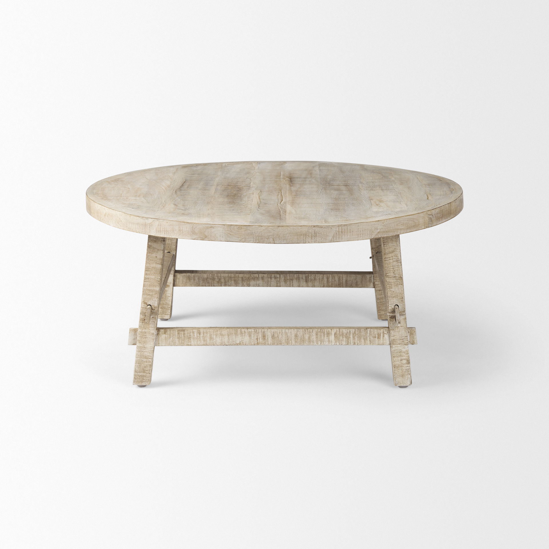 Rosie   Round Blonde Wood Coffee Table large image 