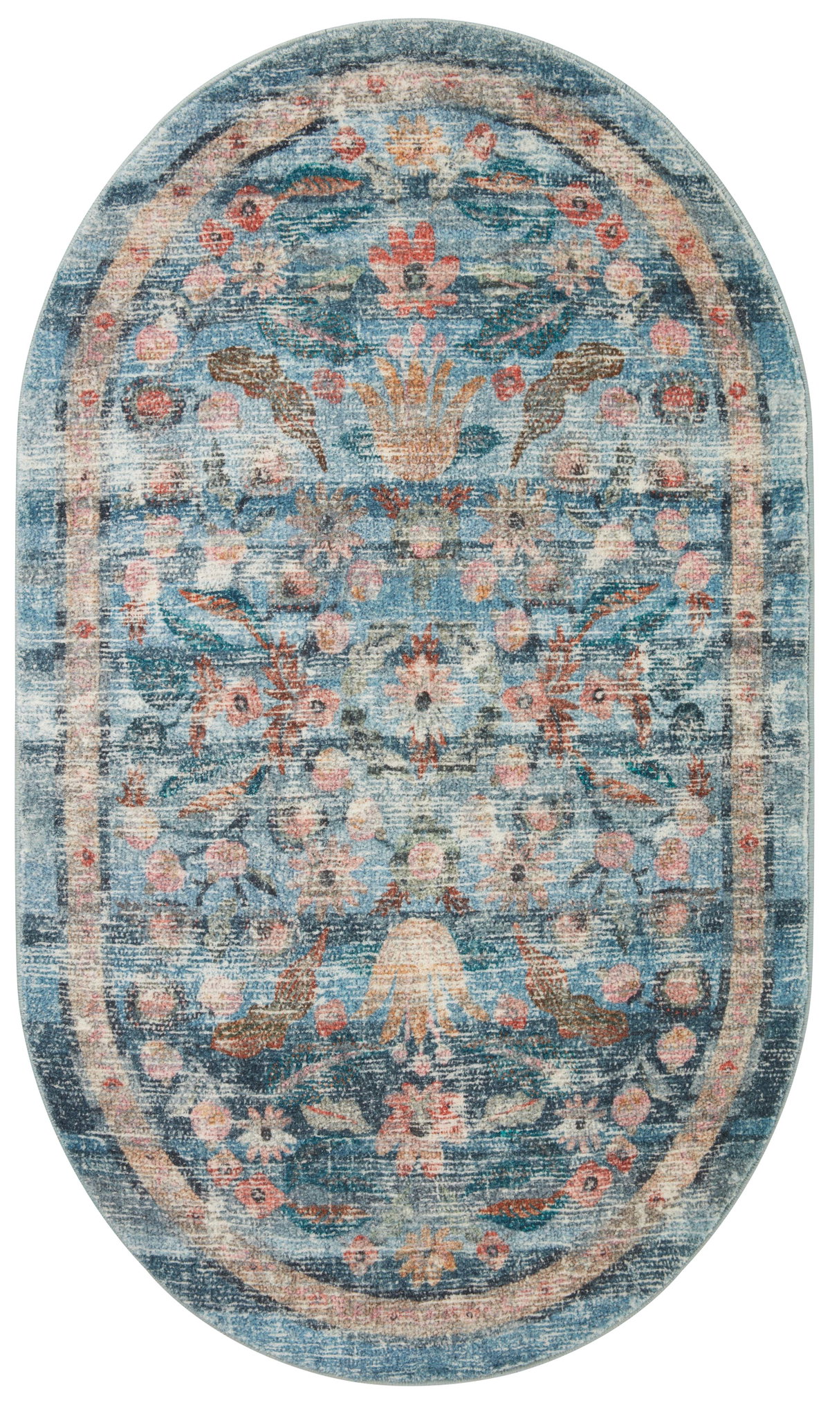 Rifle Paper Co. x Loloi Courtyard Rug, 1'6" length x 1'6" width View 5