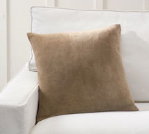 Online Designer Combined Living/Dining Everywhere Velvet Pillow & Down Feather Insert Bundle, 20", Taupe