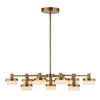 Wedge 12 Lt LED Brass Chandelier, Ceiling Light by Uttermost, 40.62" width x 7.25" height x 40.62" depth thumbnail 4