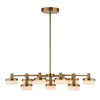 Wedge 12 Lt LED Brass Chandelier, Pendant by Uttermost, 40.62" width x 7.25" height x 40.62" depth thumbnail 4