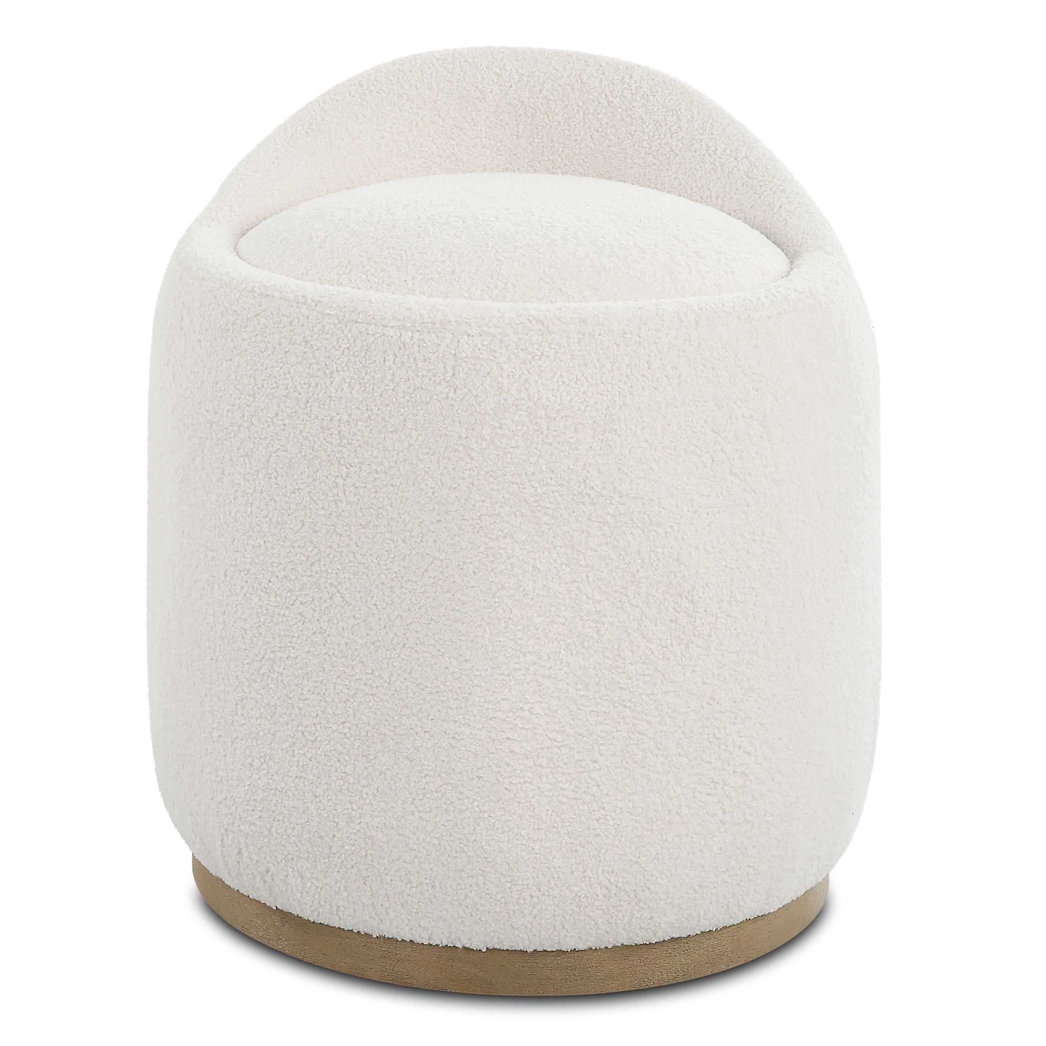 Swirl Swivel Sheepskin Ottoman large image 