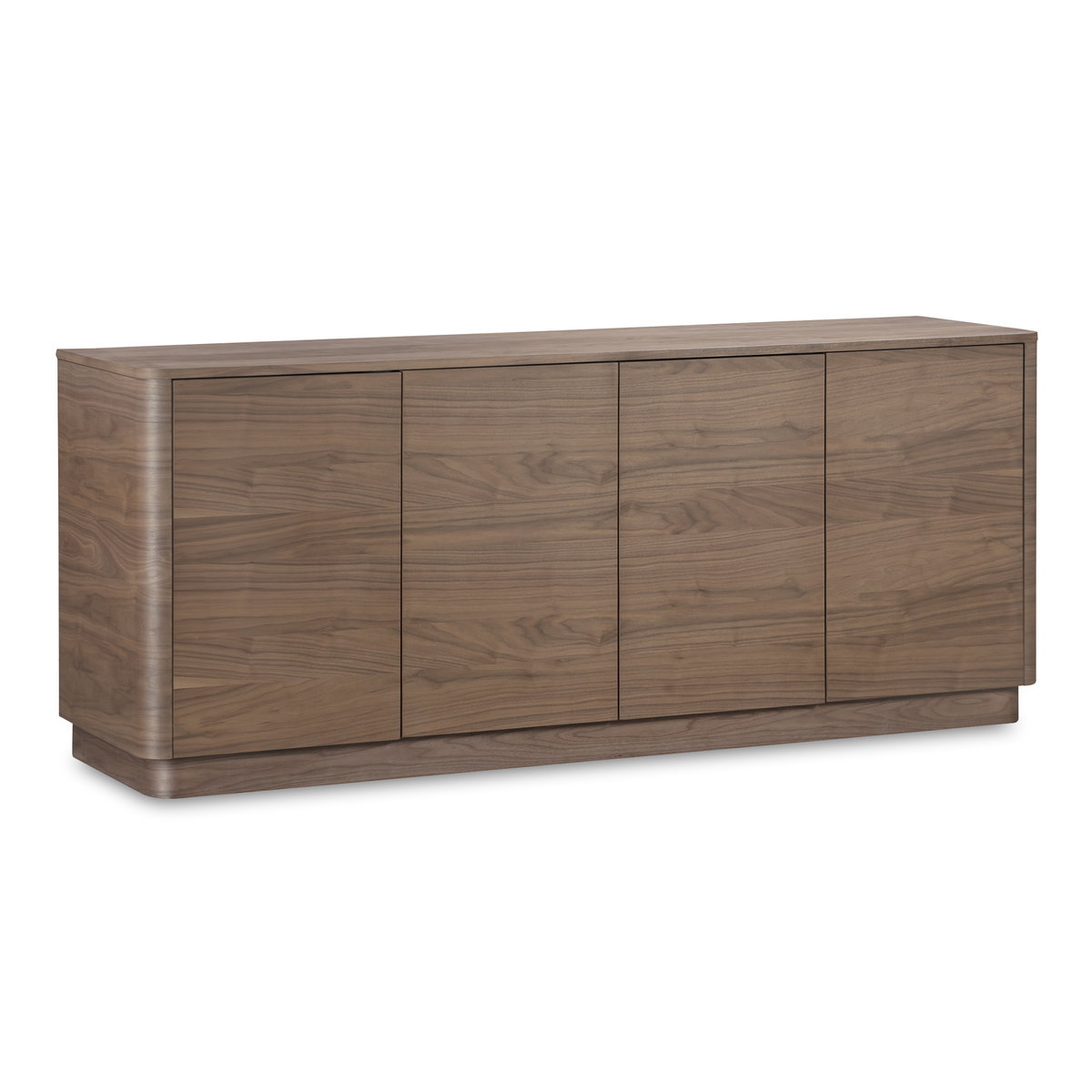 Round Off Sideboard Walnut Brown, Cabinets & Sideboard by Moe's Home, 72" width x 30" height x 19" depth View 2