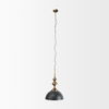 Willson  Black Iron with Antique Brass Dome Pendant Light, by Mercana, 17" length x 17" width x 29" height thumbnail 4