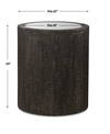 Sequoia Mirrored Drum Table, Side & End Table by Uttermost, 22" width x 25" height x 22" depth thumbnail 3