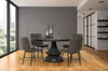 Crossman 60' Round Dark Brown/Gray Solid Wood Table Top & Base Dining Table thumbnail 1