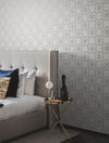 Serendipity Pale Grey Metallic Wallpaper, by York Wall, 33' length x 1'9" width x 0.02" depth thumbnail 2