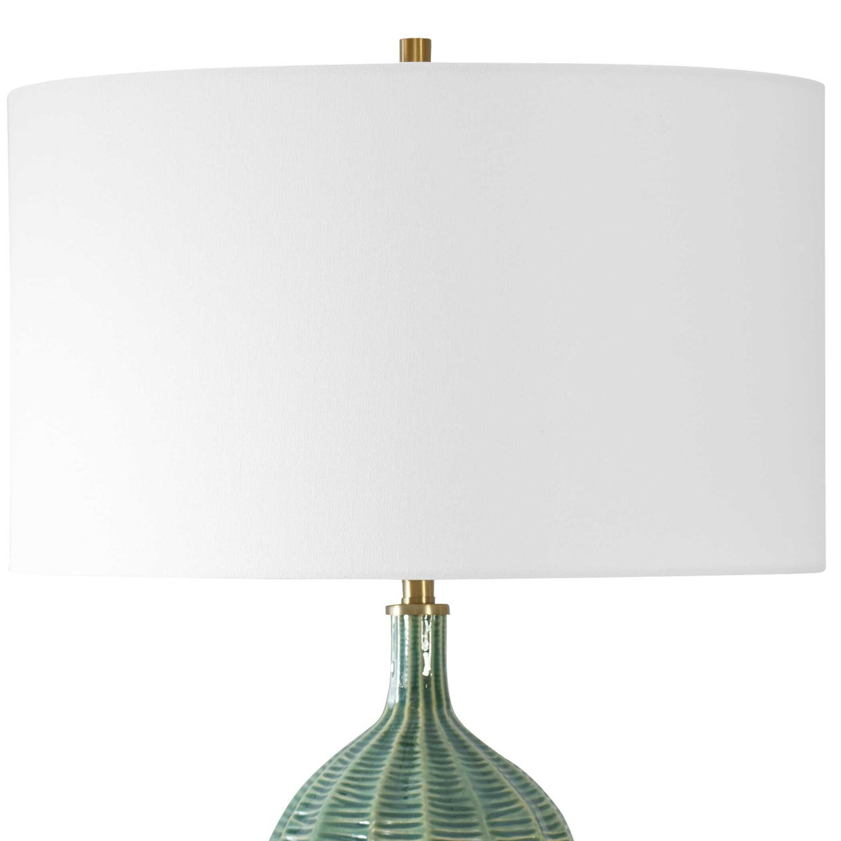 Bixby Green Table Lamp, by Uttermost, 16" width x 25.75" height x 16" depth View 6