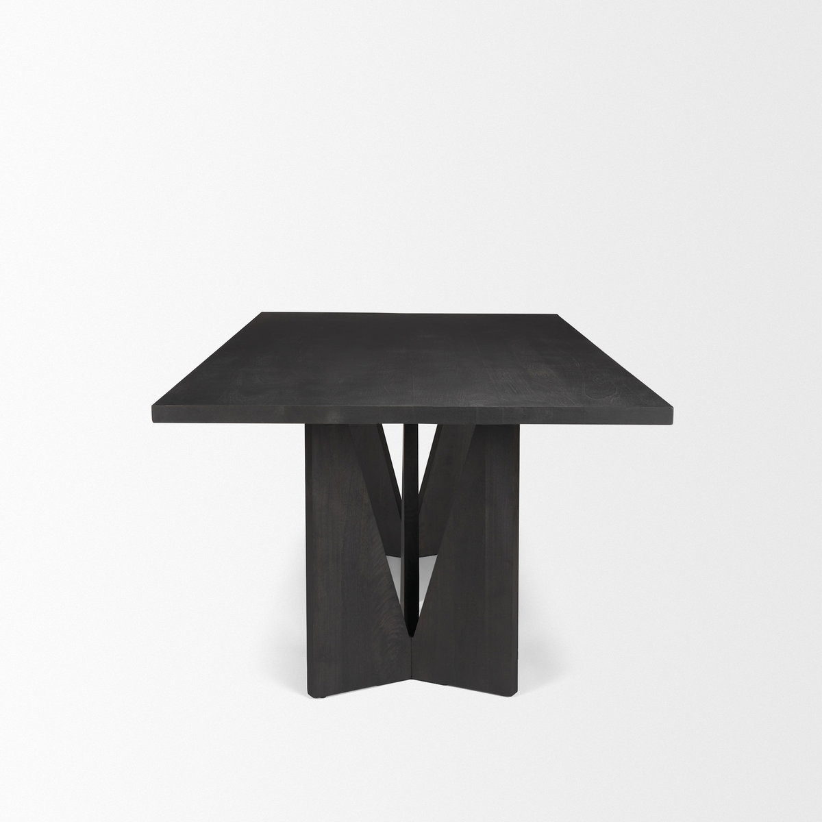 Tarro 84'L x 42'W Rectangular Dining Table | Black Wood | Seats 8, by Mercana, 84" length x 42" width x 30" height View 6