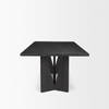 Tarro 84'L x 42'W Rectangular Dining Table | Black Wood | Seats 8, by Mercana, 84" length x 42" width x 30" height thumbnail 6