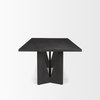 Tarro 84'L x 42'W Rectangular Dining Table | Black Wood | Seats 8, by Mercana, 84" length x 42" width x 30" height thumbnail 6