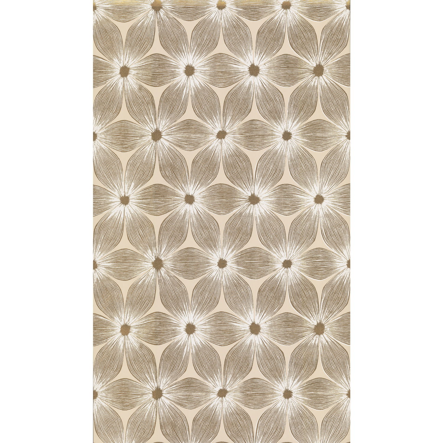Everlasting Beige & Gold Wallpaper, by York Wall, 33' length x 1'9" width x 0.02" depth View 1