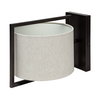 Smithe I 9x13 Black Toned Metal Cream Lampshade Wall Sconce, by Mercana, 9" length x 13" width x 9" height thumbnail 1