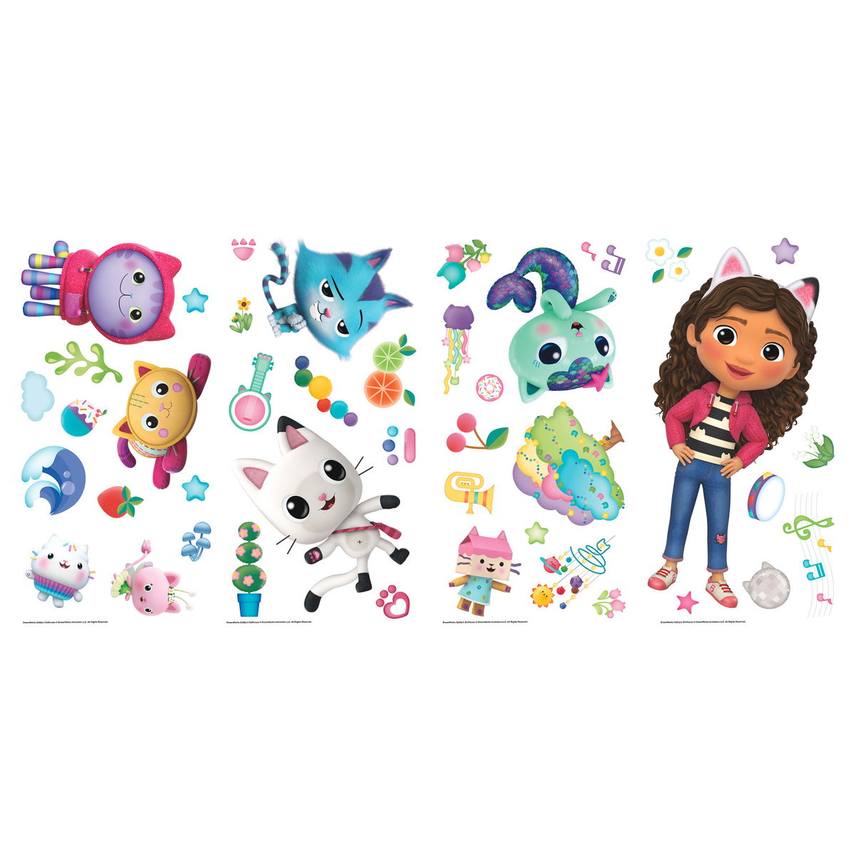 Gabby's Dollhouse Wall Decals, by York Wall, 1'4.8" length x 9" width x 1.21" depth