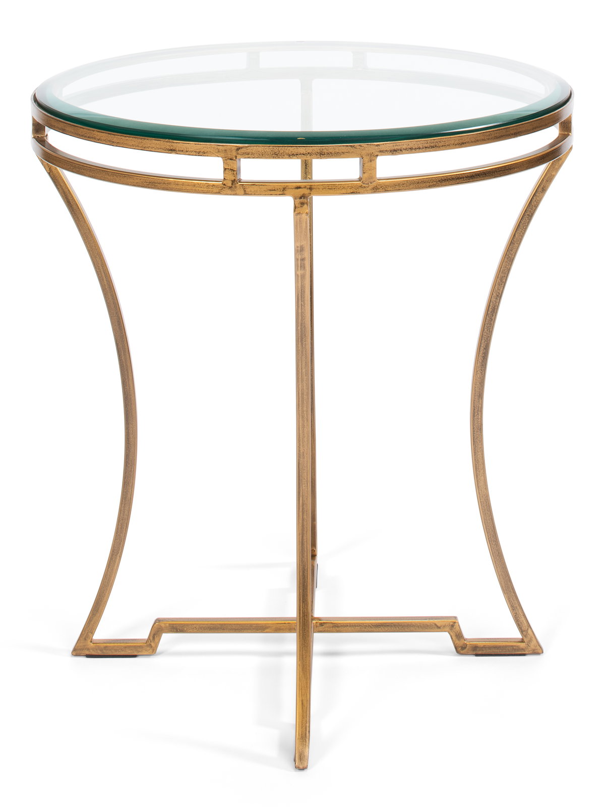 Round Side Table, by Sarreid, 1'8" length x 1'8" width x 1'10" height View 5