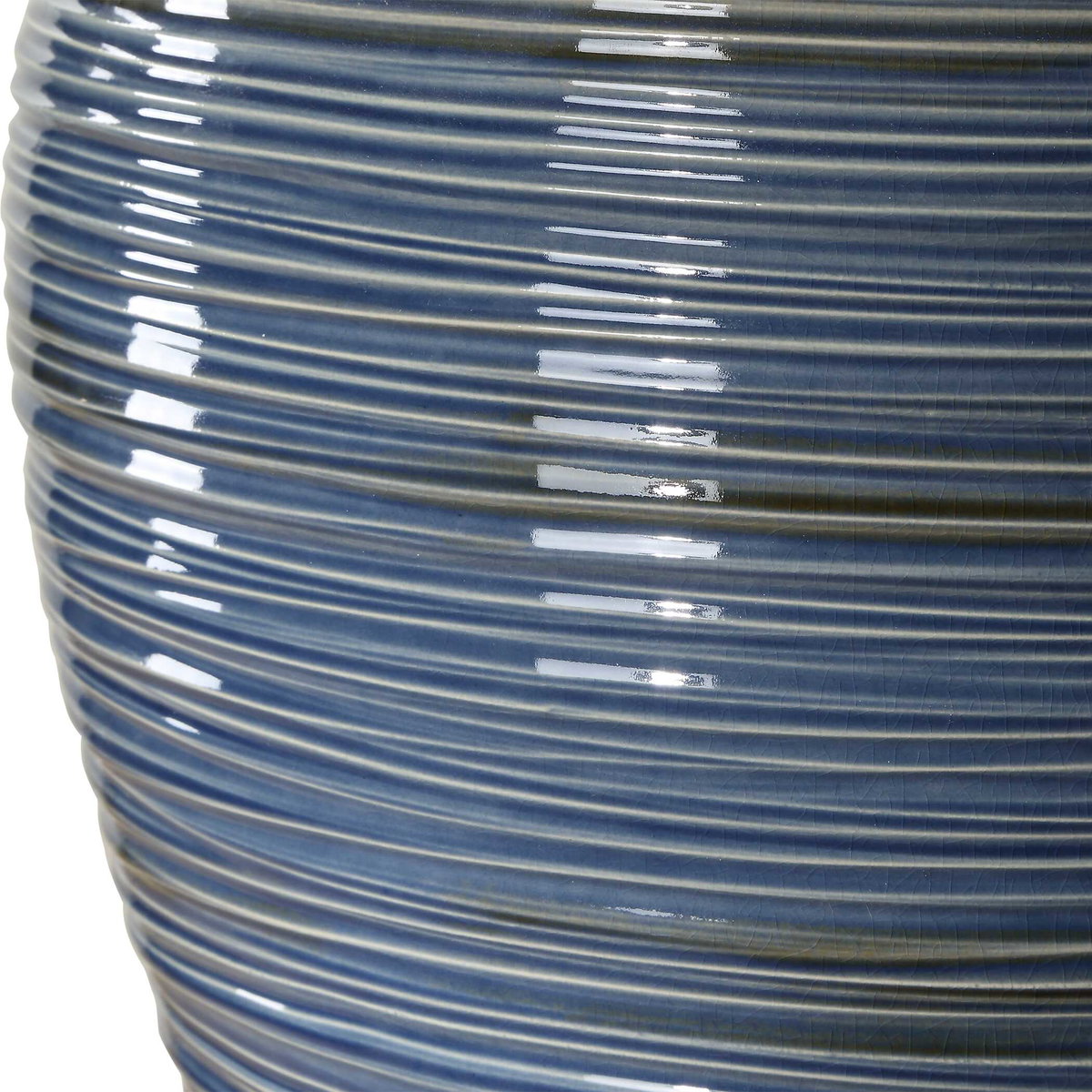 Moher Glossy Blue Table Lamp, by Uttermost, 1'6" width x 2'2" height x 1'6" depth View 8