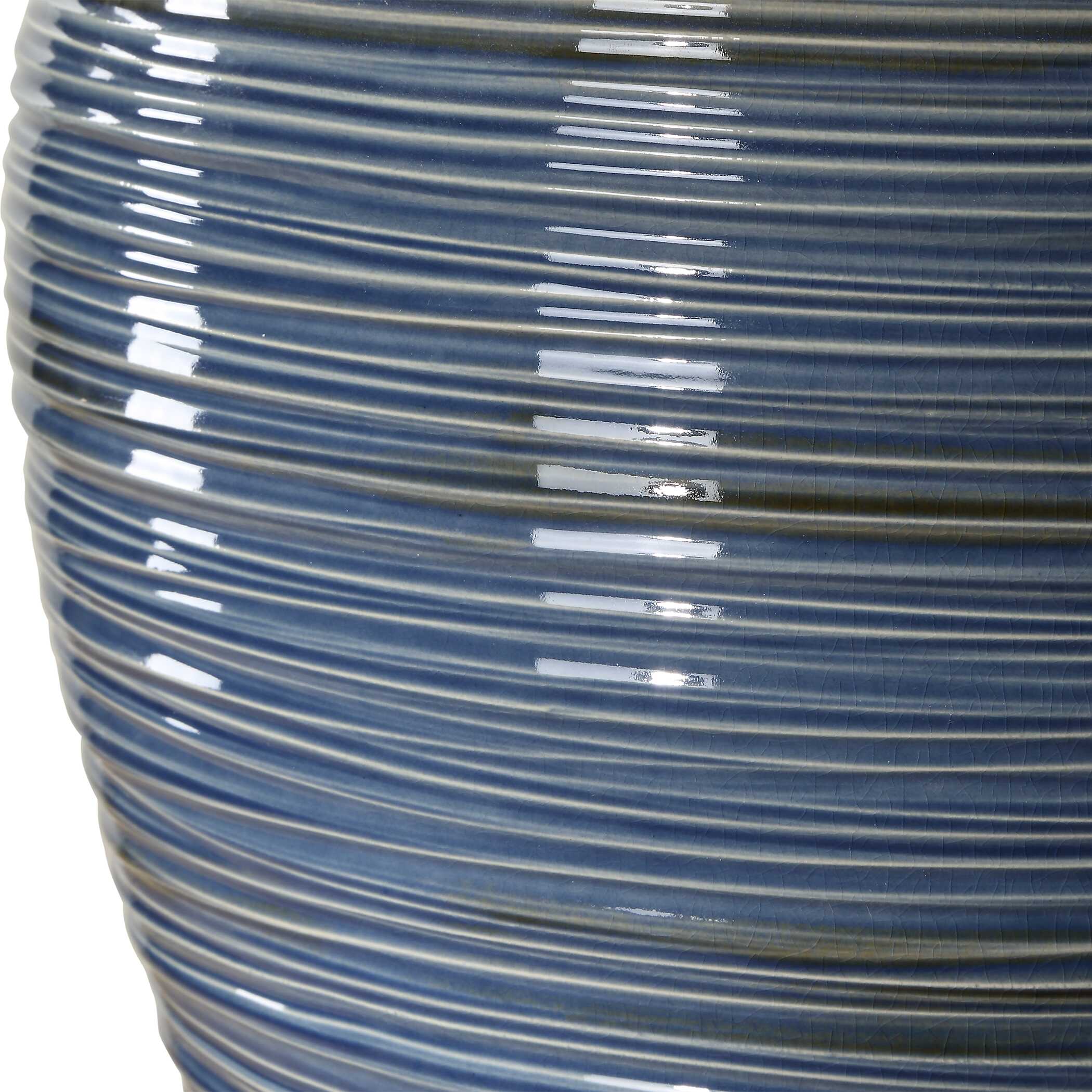 Moher Glossy Blue Table Lamp, by Uttermost, 18" width x 26" height x 18" depth View 8