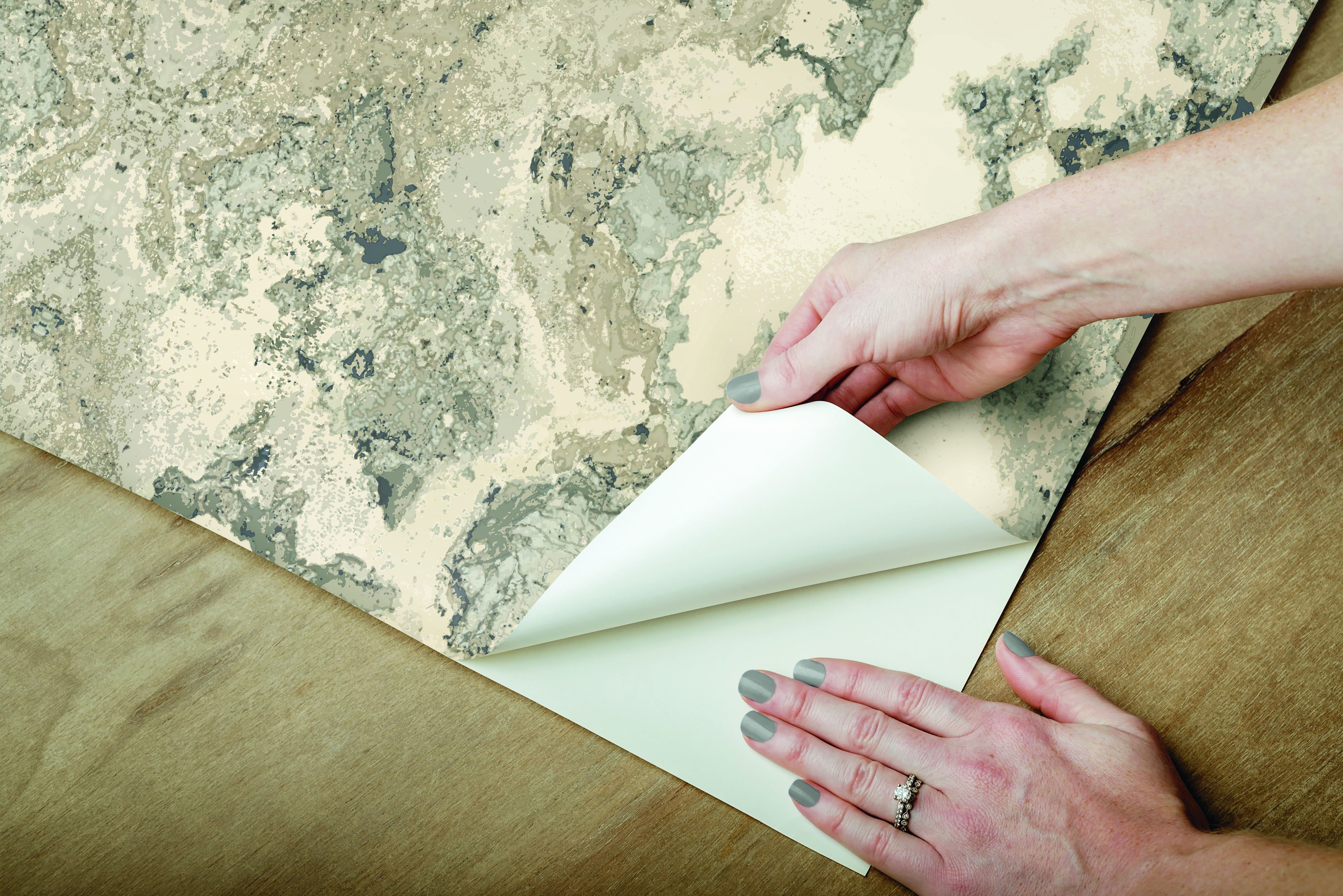 Inner Beauty Grey Peel & Stick Wallpaper, by York Wall, 20' length x 2'3" width x 0.02" depth View 5