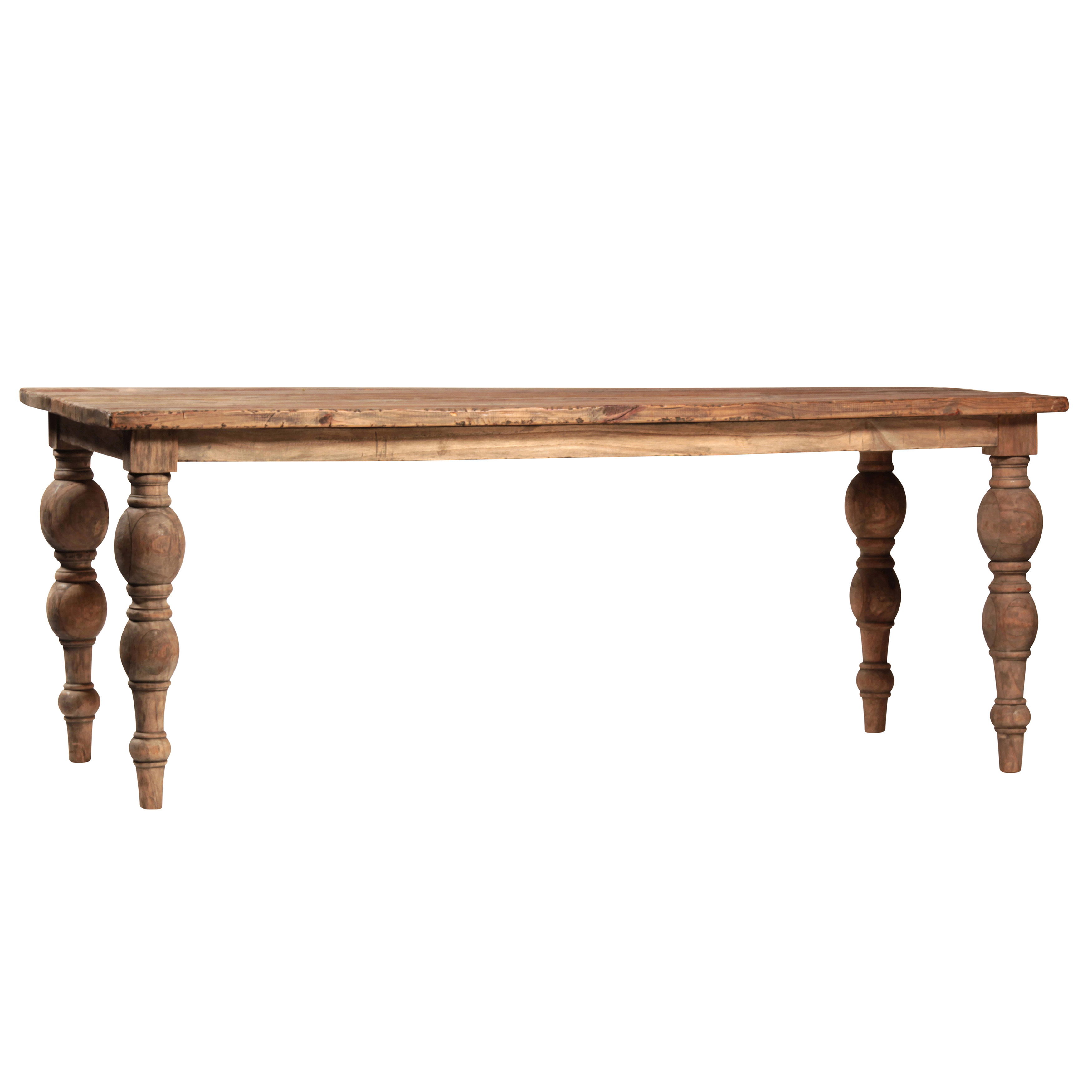 Campbell Dining Table 78', by Dovetail, 78.35" width x 30.5" height x 39.4" depth View 1